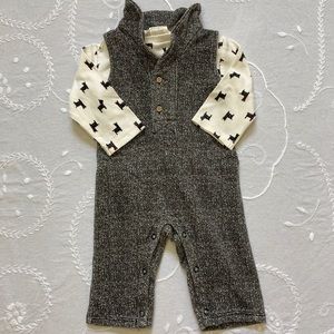 First Impressions Overalls & Scotty Dog Shirt 2PC